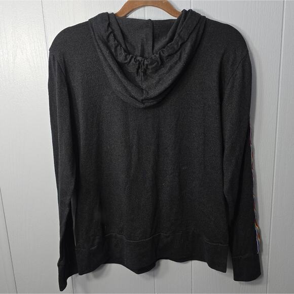 Joe Boxer Rainbow Unicorn Patch Hoodie size Large Whimsy 90s GirlhoodCore - Picture 2 of 7